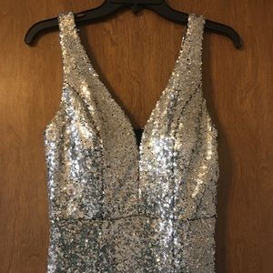 Silver Sequin Mermaid Dress